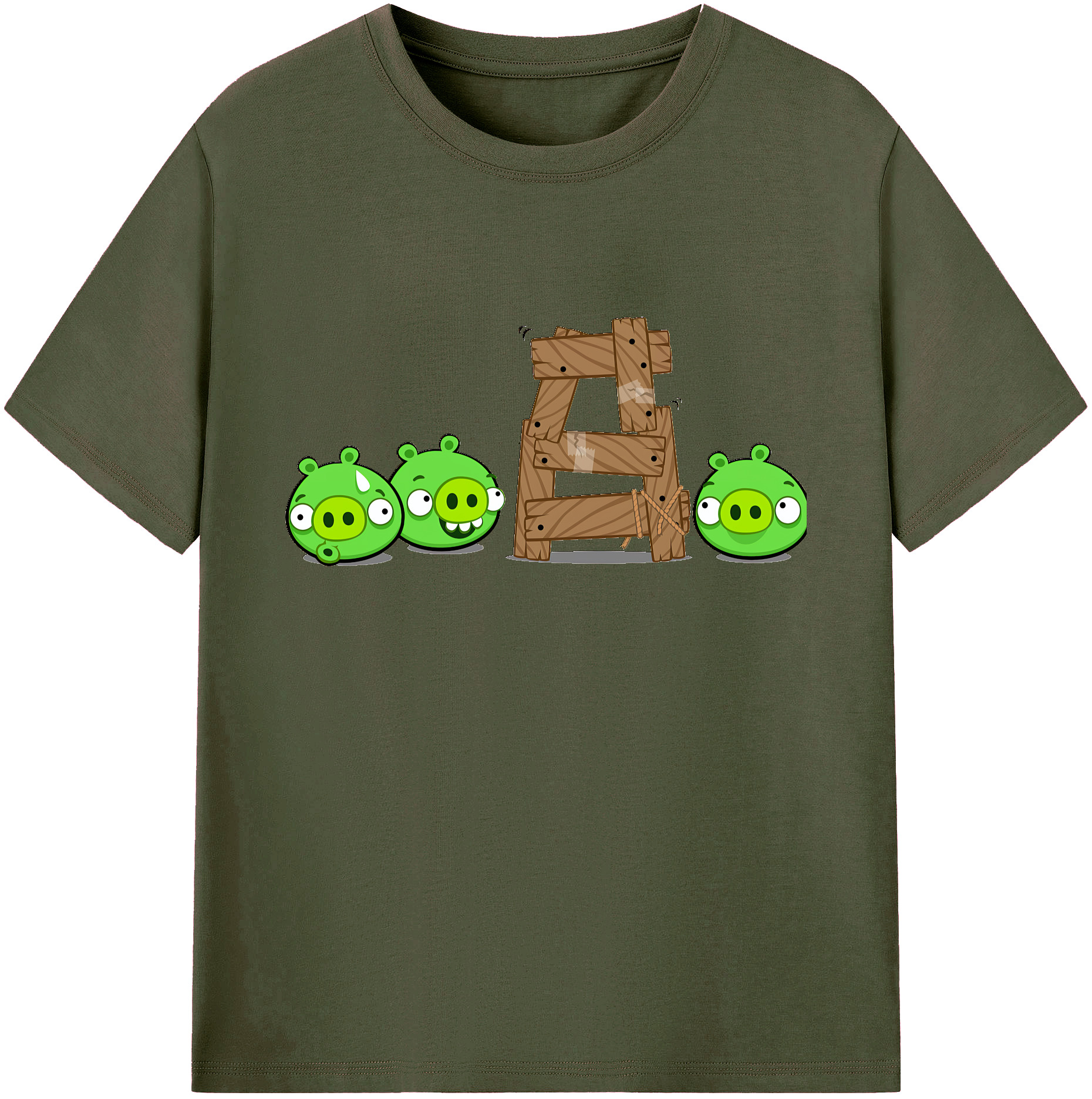 （画像用） Angry Birds アングリーバード 綿100％ メンズ半袖Tシャツ｜肌触りやわらか＆通気性